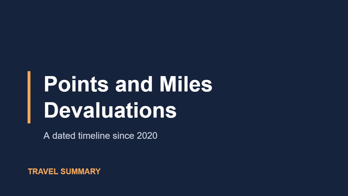 Points and Miles Devaluations (Travel Summary title graphic)