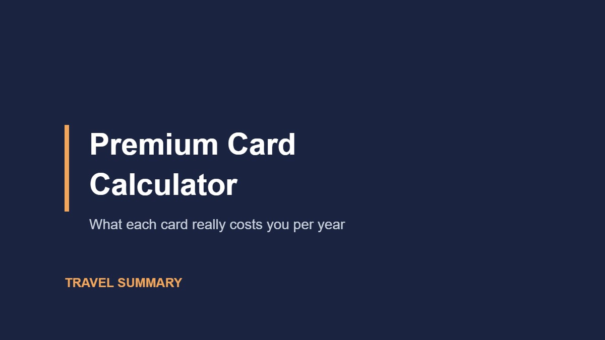 Premium Card Calculator (Travel Summary title graphic)